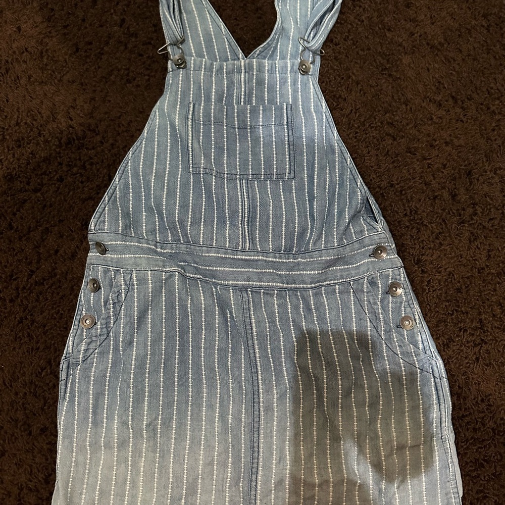 Splendid Blue and White Striped Denim Dress